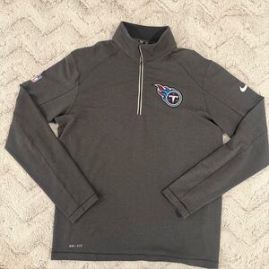 Nike TN Titans NFL On The Field Gray Quarter Zip Pullover Size Medium Men’s EUC